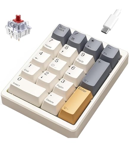 Amazon | Kisnt KN17 有線メカニカルナンバーパッド - 17キー ホット